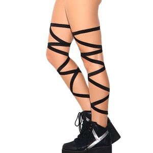 Black iheartraves leg wraps